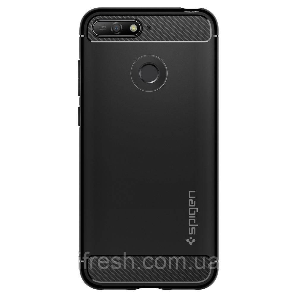 Чехол Spigen для Huawei Y6 Prime (2018) Rugged Armor, Black (L30CS24128), фото 1