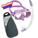 Набір Cressi Sub Marea Vip (маска Marea+трубка Gamma), ліловий, фото 2