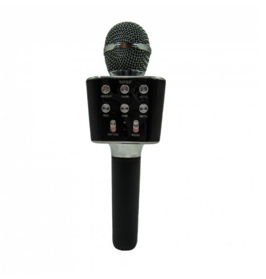 Бездротовий караоке мікрофон WSTER WS-1688 Bluetooth USB AUX FM Чорний