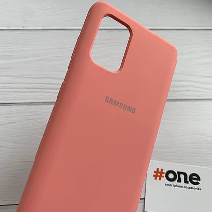 Чохол для Samsung Galaxy A71 з мікрофіброю з оксамитом щільний чохол на телефон самсунг А71 персиковий SFA, фото 3