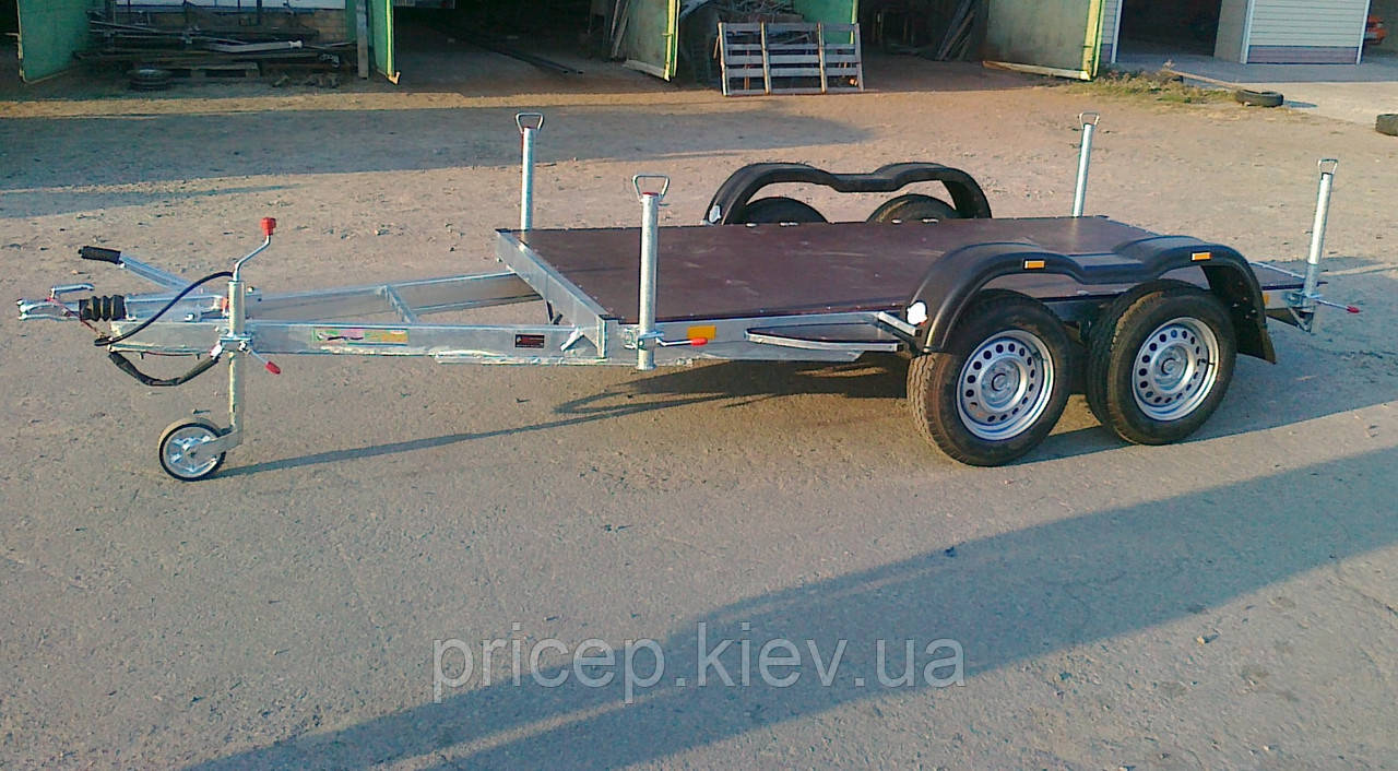 Причіп для генератора двосічний. Гальма! Оцинкований.