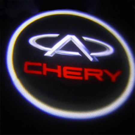 Підсвічування дверей авто з логотипом CHERY (універсальна - врізна) G4 5вт LED LOGO