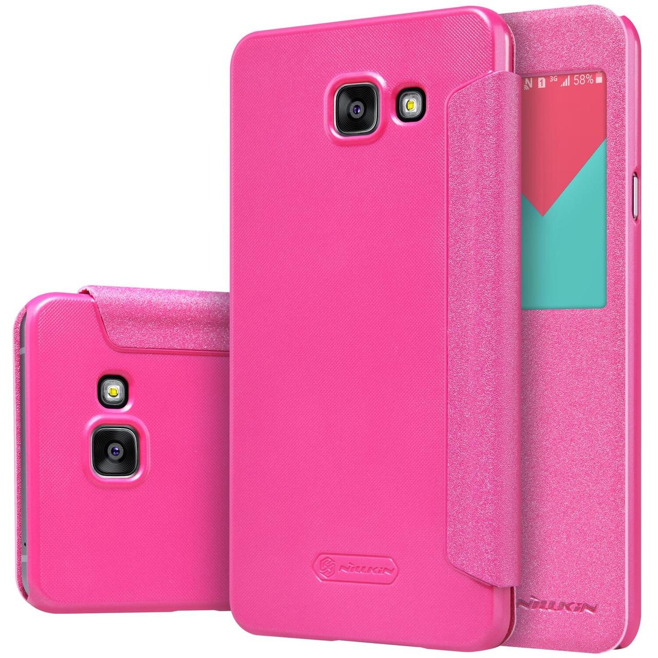 Чохол книжка для Samsung Galaxy A7 2016 A710 - Nillkin Sparkle Рожевий