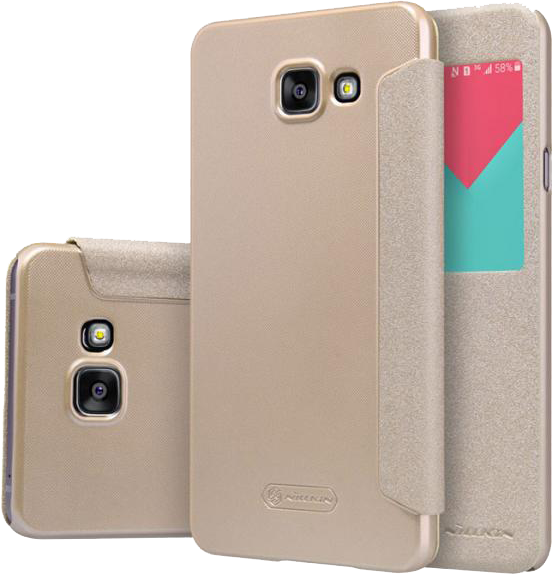 Чохол книжка для Samsung Galaxy A7 2016 A710 - Nillkin Sparkle Золотий