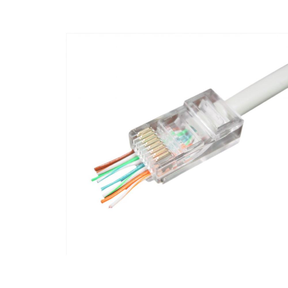 Конектор (джек) RJ-45 наскрізний неекранований упаковка 100шт #