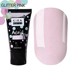 Kira Nails Acryl Gel - Glitter Pink, 30 г