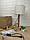 Настільна лампа з абажуром у вигляді чоловічка, корпус деревʼяний, фото 7