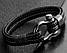 Шкіряний браслет BlackPink Карабін, Чорний, фото 3