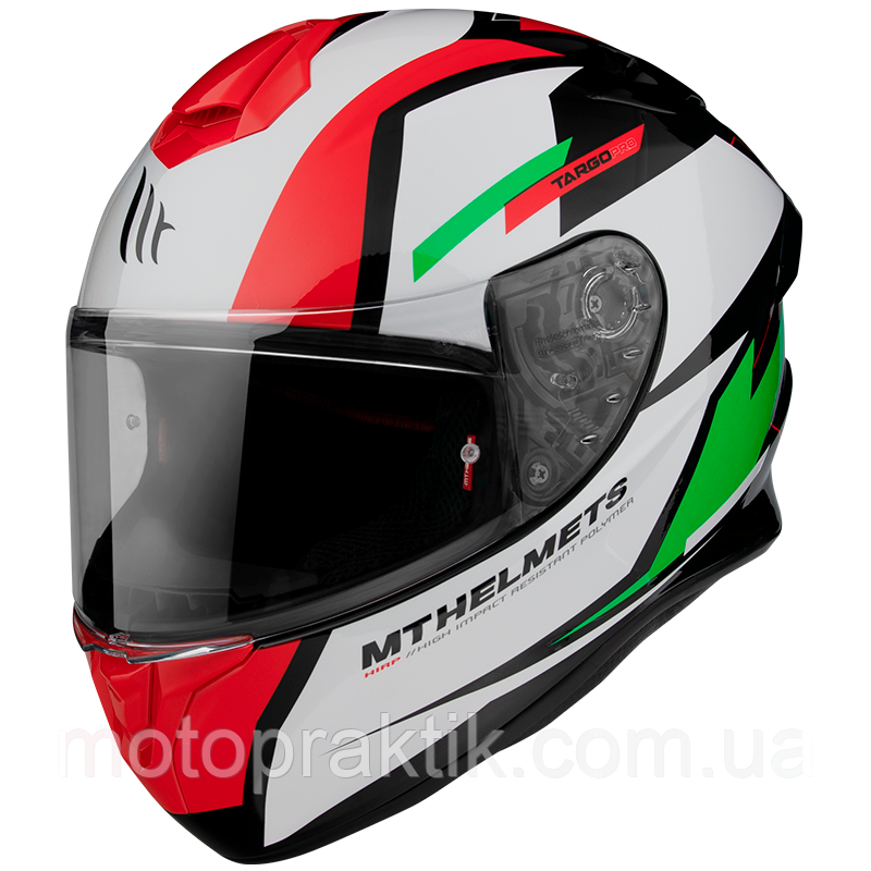 MT Targo PRO Sound C6 Gloss Pearl Green, XS Мотошолом інтеграл