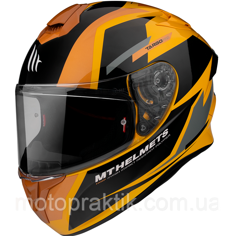 MT Targo PRO Sound D3 Gloss Yellow, XS Мотошолом інтеграл