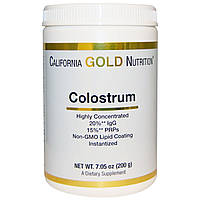 Молозиво Колострум + трансфер-фактор 200 г для иммунитета детям и взрослым California Gold Nutrition USA