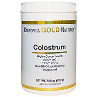 Молозиво Колострум+ трансфер-фактор 200 г для імунітету California Gold Nutrition USA