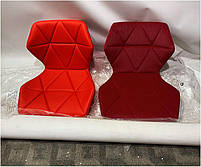 Стілець Torino 4 GD-Base сірий 1001 шкірозамінник, золота квадратна опора-нога з регулюванням висоти сидіння, фото 6