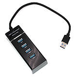 USB 3.0 хаб Розгалужувач на 4 порти Юсб Концентратор HUB DK-303, фото 5