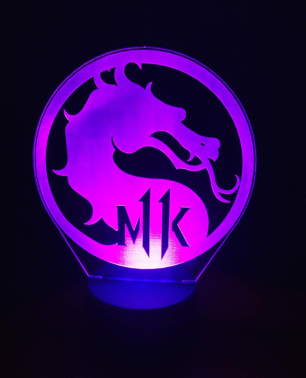 3d-світильник Мортал Комбат Mortal Kombat, 3д-нічник, кілька підсвічувань (на батарейці), фото 1