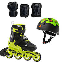 Детские ролики Rollerblade Microblade Neon Yellow 2021 3в1