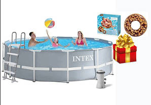 Басейн каркасний Intex 26716 Prism Frame 366 x 99 см (2 006 л / год, сходи)