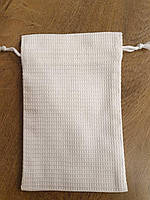 Мішок  білий 10*15 см., вафельна тканина