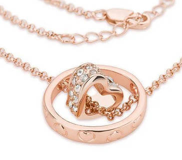 Кулон Ring Heart/Оригінальний кулон з ланцюжком/Підвіска на шию Серце (2232)