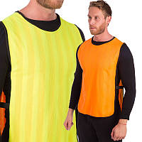 Манишка двусторонняя мужская для футбола с резинкой CO-0792 лимонный-оранжевый