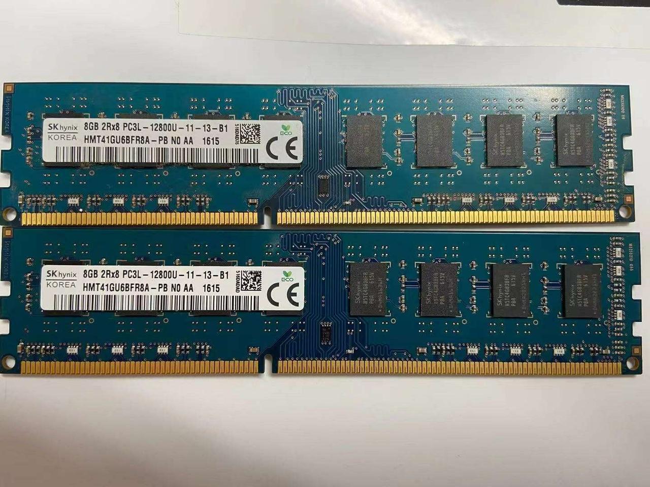16 GB 2x8 GB DDR3 1600MHz SK Hynix HMT41GU6BFR8A-PB PC3L 12800U 2Rx8 RAM Оперативна пам'ять