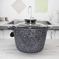 Каструля-казан із гранітним антипригарним покриттям 6.2 Лтр 26 см Edenberg EB-8008 Індукційний казан