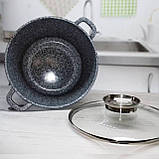 Каструля-казан із гранітним антипригарним покриттям 10.2 л 28 см Edenberg EB-8009 Індукційний казан із кришкою, фото 10