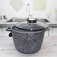 Каструля-казан із гранітним антипригарним покриттям 10.2 л 28 см Edenberg EB-8009 Індукційний казан із кришкою