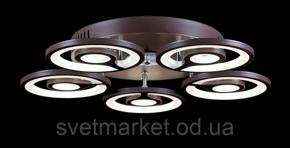 Кавова стельова люстра L7011/5 LED (CF)