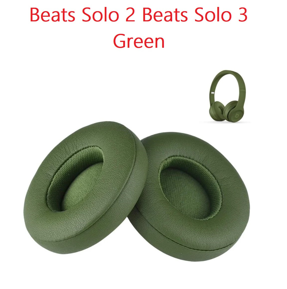 Амбушури для навушників Beats by Dr Dre Solo 2.0 On-Ear Beats by Dr Dre Solo 3.0 Wireless Колір Зелений Green, фото 1
