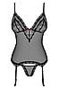 Корсет еротичний -Obsessive 820-COR-1 corset & panties L/XL, фото 4
