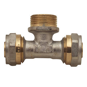 ТРІЙНИК З ЗОВНІШНЬОЮ ДЛЯ МЕТАЛОПЛАСТИКОВОЇ ТРУБИ