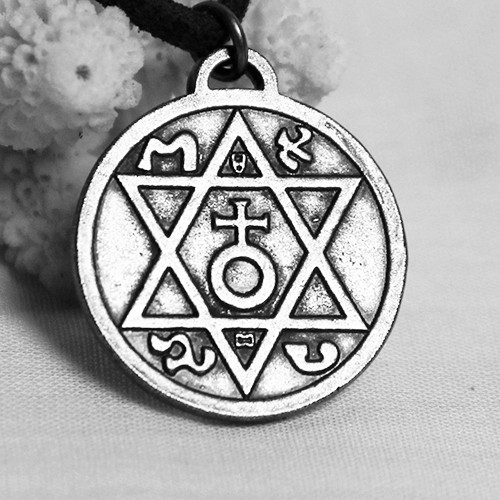 Амулет Магічний Пенкталь Батька Сріблення / Амулет Магічний Пенкталь Батька Сріблення 2x2 см, фото 1