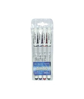 Набір гелевих ручок Aihao 801, 4 цв.