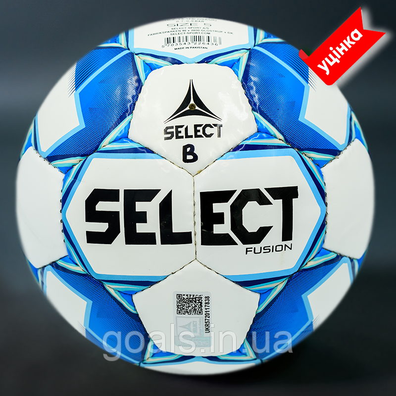 М'яч футбольний B-GR SELECT FUSION, (436) білий/синій р. 5