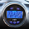 Автомобільні годинник - термометр - вольтметр VST 7042V Black, фото 7