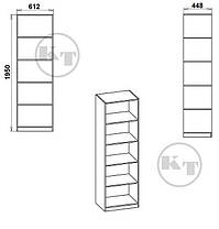 Стелаж КШ-1 1950х612х448мм Компаніт, фото 2