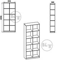 Стелаж КШ-2 2056х836х360мм Компаніт, фото 2