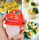 Силіконові формочки для варіння яєць без шкаралупи EGG Boiler 6 штук фільтр контейнер для відварювання яєць, фото 7