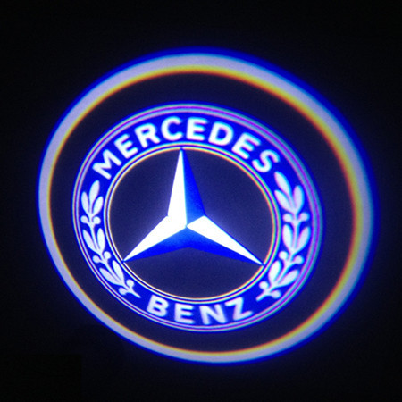 Підсвічування дверей авто з логотипом MERCEDES blue (універсальна - врізна) G4 5вт LED LOGO
