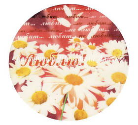 Вафельні картинки — Квіти та люблю — 18,7 см