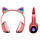 Бездротові Bluetooth-навушники з котячими вушками TopRoad L400 Рожеві, фото 3