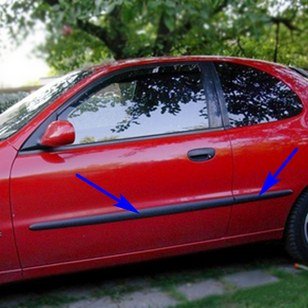 Молдинги на двері для Daewoo Lanos 3-х дверний хетчбек.