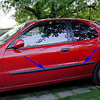 Молдинги на двері для Daewoo Lanos 3-х дверний хетчбек.