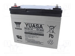 Тяговий свинцево-кислотний акумулятор YUASA REC36-12I AGM (12В/36 Ah)
