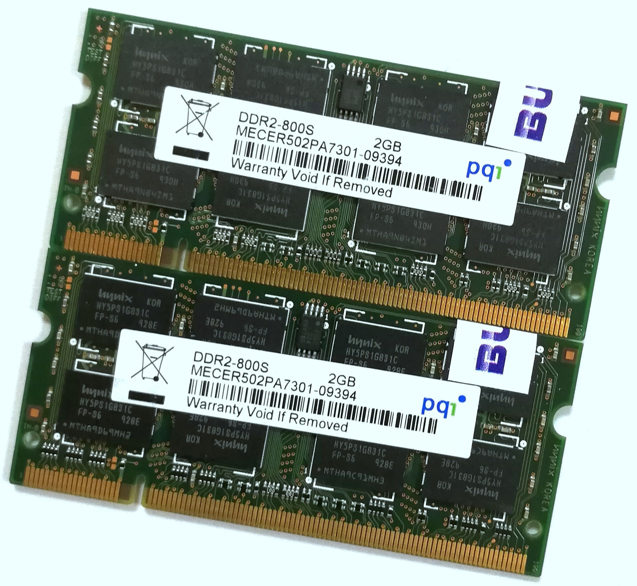 Пара оперативной памяти для ноутбука PQI SODIMM DDR2 4Gb (2Gb+2Gb