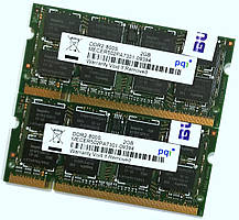 Пара оперативної пам'яті для ноутбука PQI SODIMM DDR2 4Gb (2Gb+2Gb) 800MHz 6400s CL6 (MECER502PA7301-09394) Б/В