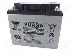 Тяговий олив'яно-кислотний акумулятор YUASA REC50-12I AGM (12В/50 Ah)