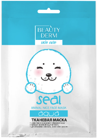 Тканинна зволожуюча маска "Animal Seal Aqua" BEAUTYDERM (25мл.)