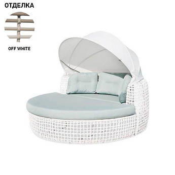 Диван з балдахіном Династія + пуф DAYBED OFF WHITE Sky line design